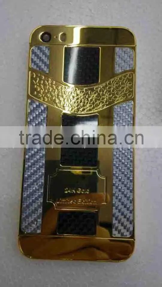 Gold supplier for iPhone 5s best price for iPhone 5s golden housing for iPhone 5s 24 kt gold back coevr