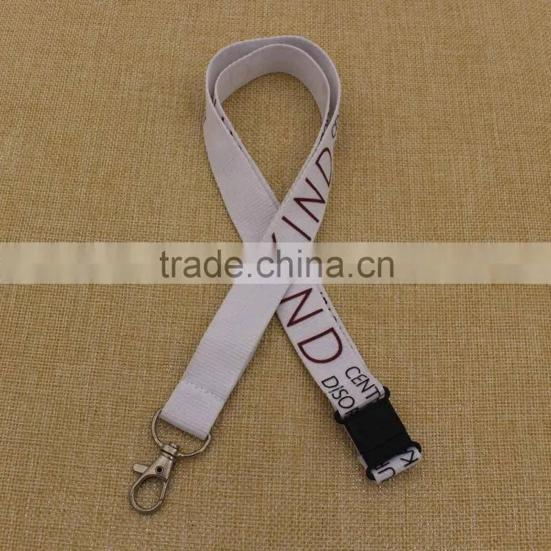 Factory custom logo polyester branded lanyard/ name brand lanyard wholesale