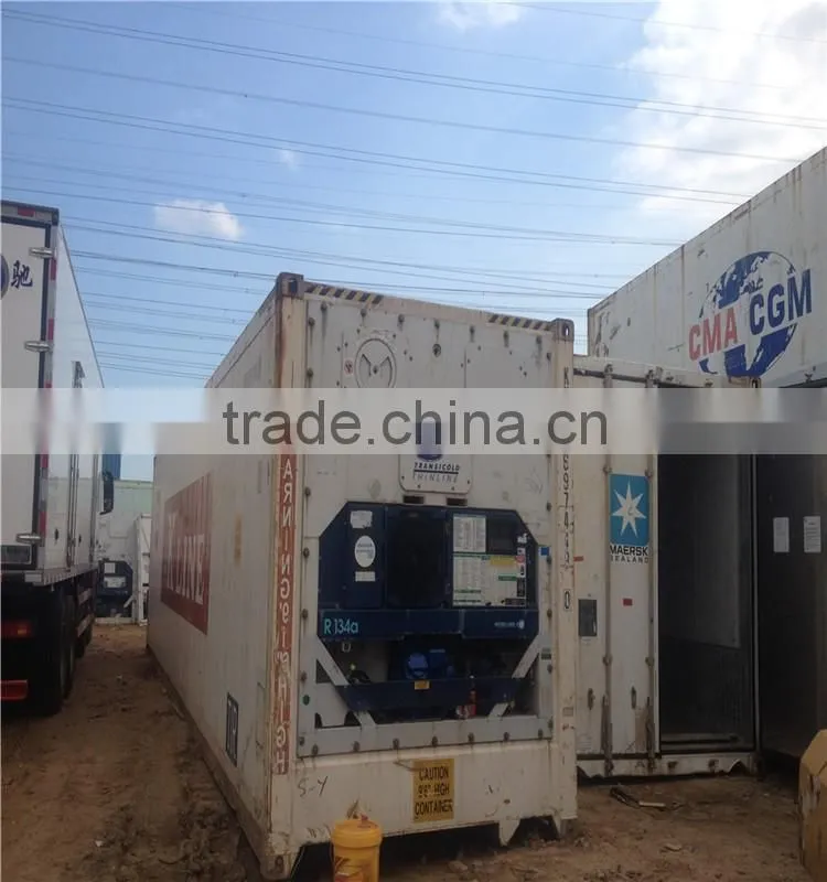 40feet used Reefer Container with Carrier refrigerator for sale