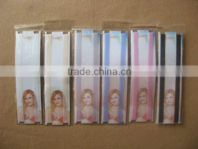 invisible elastic silicone bra strap/silicone invisible bra straps with different color