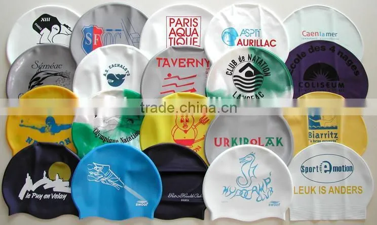 New design Rainbow silicone baby swim cap