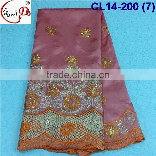 CL14-200 Top sell good quality Nigerian george lace fabric,fashionable african george lace fabric