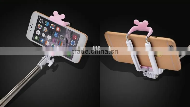 2015 Wholesale Wireless Bluetooth Control Selfie Stick Monopod Selfie Stick