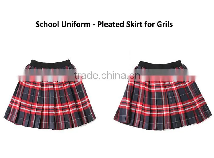 School uniform design kids cardigan pleated skirt girls school uniform set