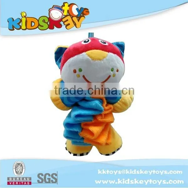 2016 pull string musical baby plush toys with shaking ans music box