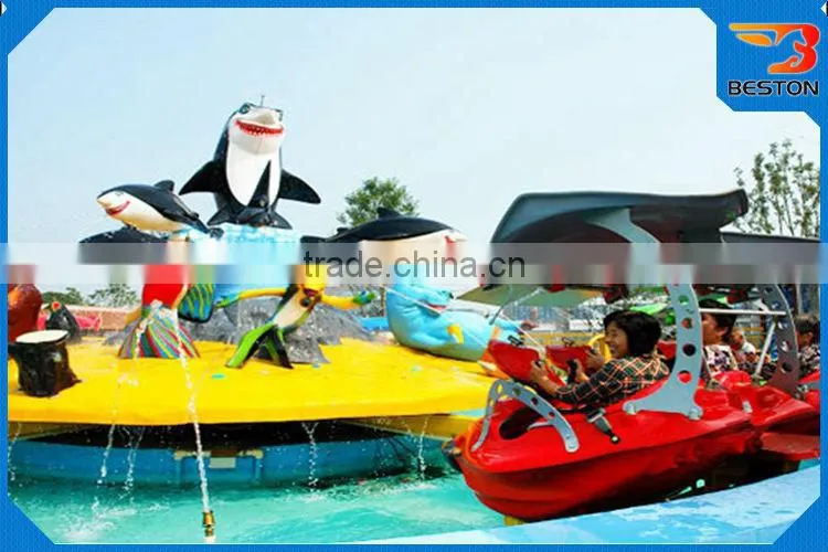 Outdoor Playground Amusement Electric Fighting Shark Island Ride