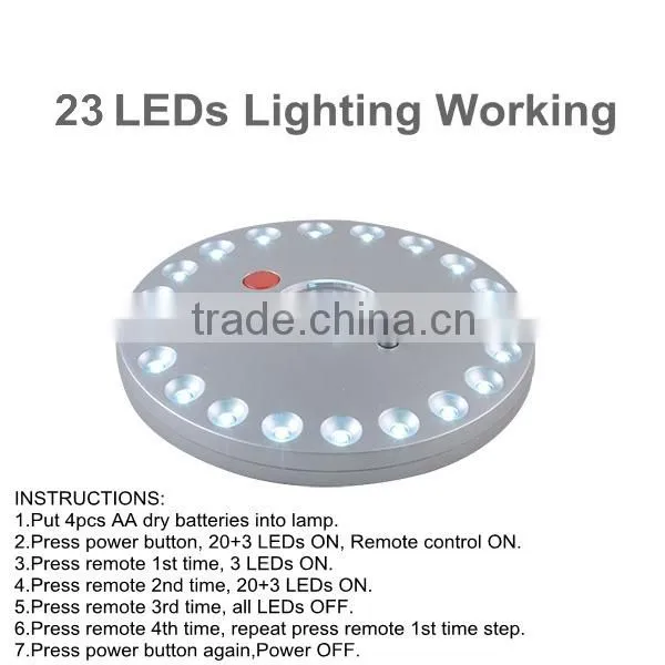 Popular High quanlity 23 LED remote control camping lamp