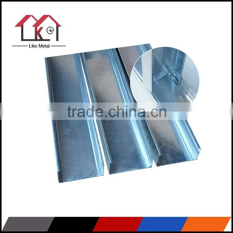 Galvanized roofing purlin manufacturer/C metal studs/U track/Furring channel