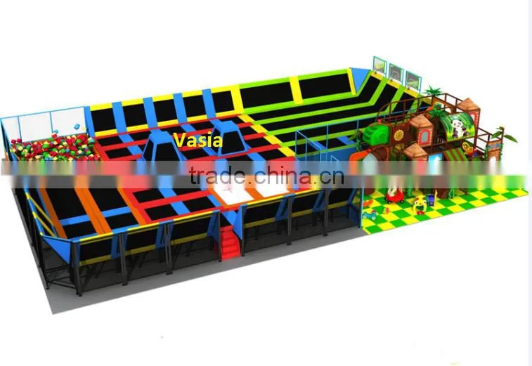 Huge trampoline for sale, Sky Zone Trampoline Park Arena with Foam Pit and playground
