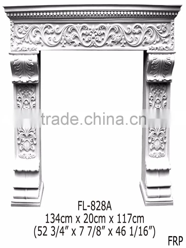 Polystyrene High Quality beautiful PU decorative window surrounds/marble fireplace surround