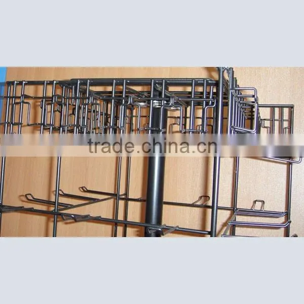 four faces metal rotating peg display rack