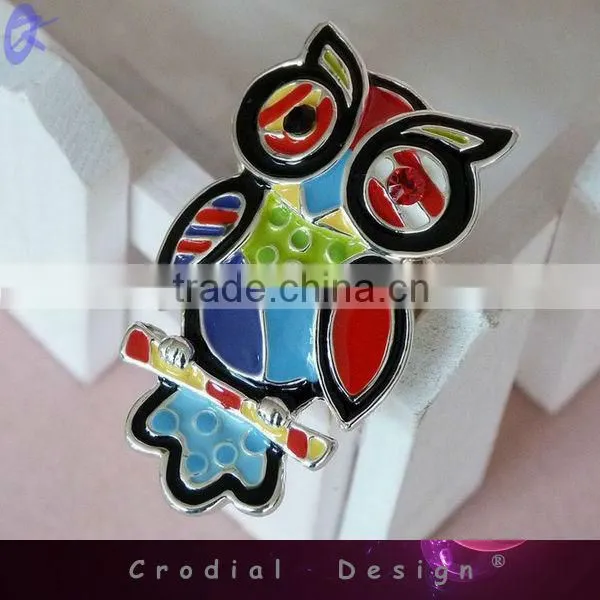 2013 New Products Alloy Ring Fashion Colour Oil Drip Owl Rings Jewellery For Young Women