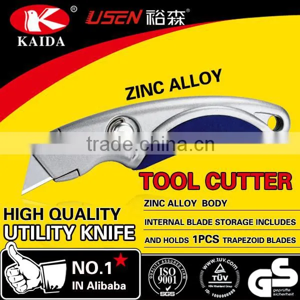 3pcs Trapezoid blade Zinc alloy Utility Cutter