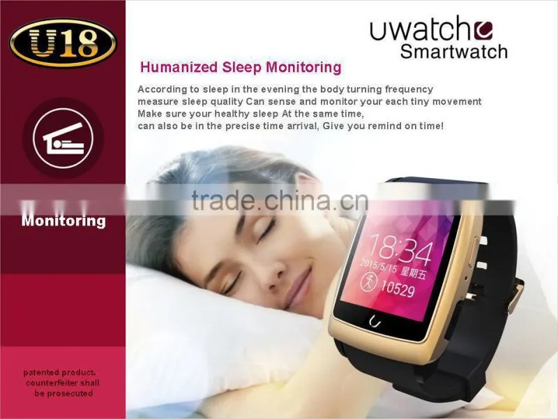 U18 Bluetooth Smart Watch WristWatch GPS WIFI for Smartphones IOS Android Apple iphone 4/4S/5/5C/5S Android Samsung