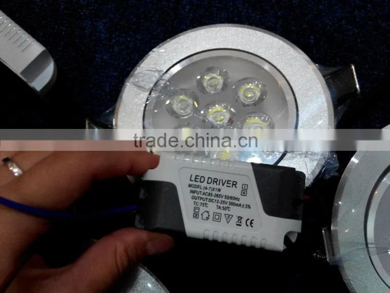 brushed silver 3-24w square led downlight