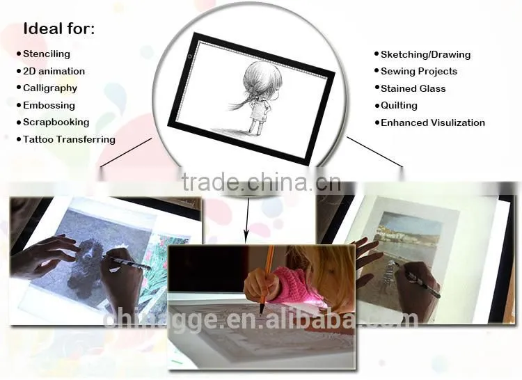 Hight Quality Photo Light Box Hot sale huion LED Slim Tracing Box for Tattoos