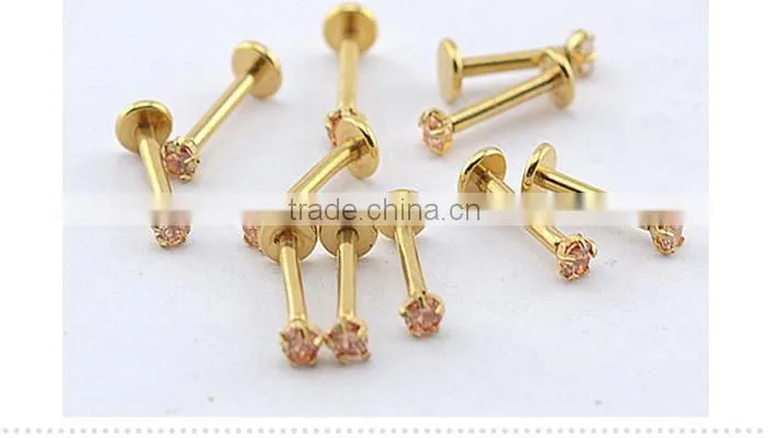 hot sale!Natural colorful labret fake industrial piercing jewelry