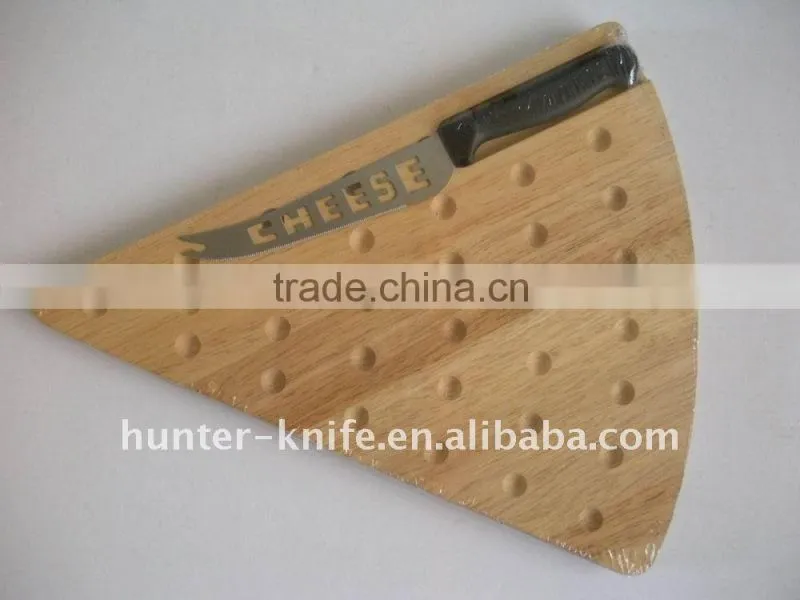 Cheese Knife with Wooden Cutting Board