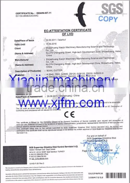 Meat Chopper / Grinder and Mixer / Bowl Cutter