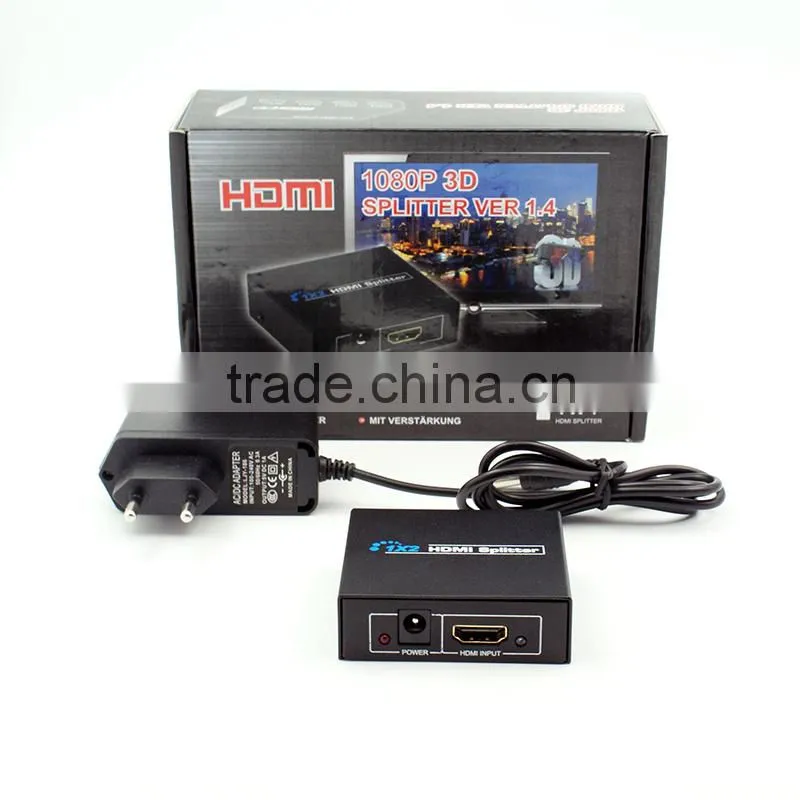 HDMI Splitter 1X2,HDMI 3D Splitter with 2 port