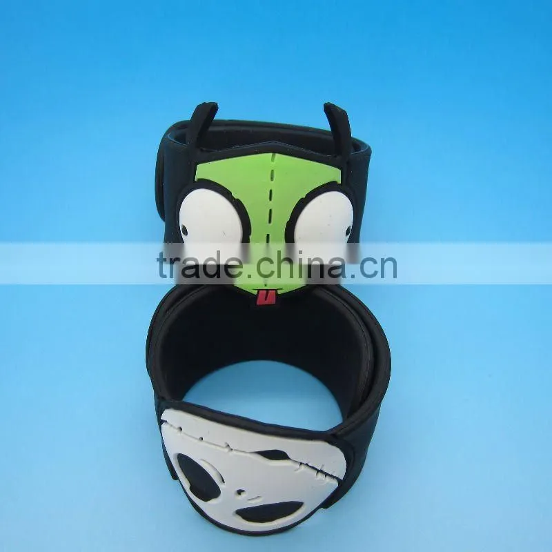 3 D logo Reflective Silicone Snap Bracelet Wristband Band