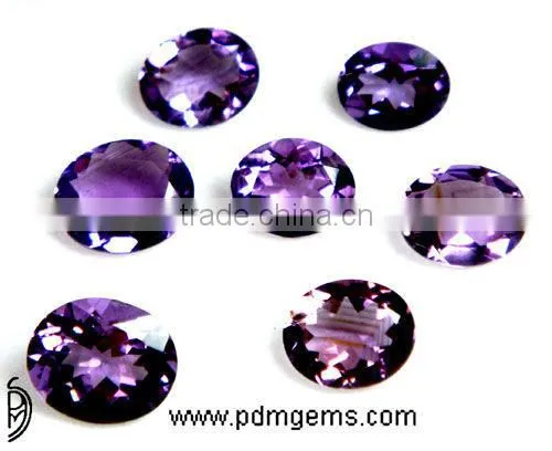 Amethyst Gemstone Oval Cut Faceted Lot For Gold Necklace From Wholesaler