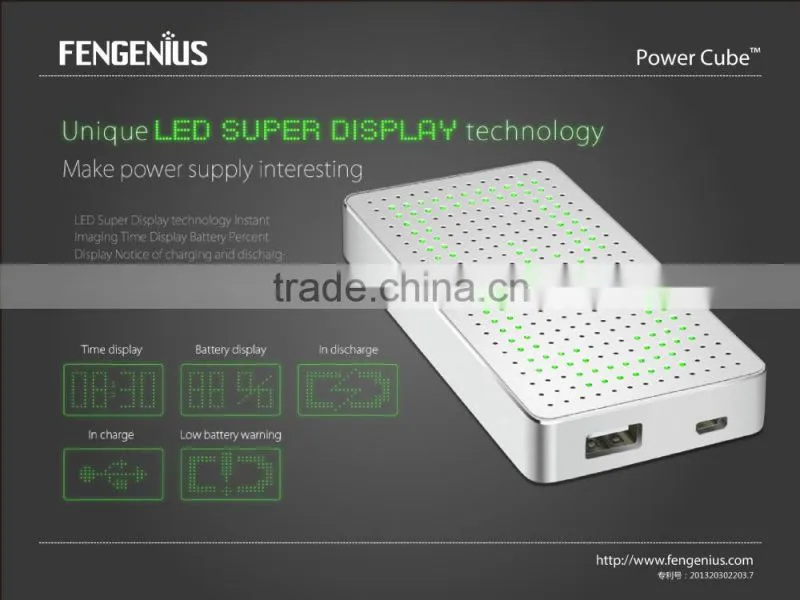 LED Display function LED power bank with CE certificate