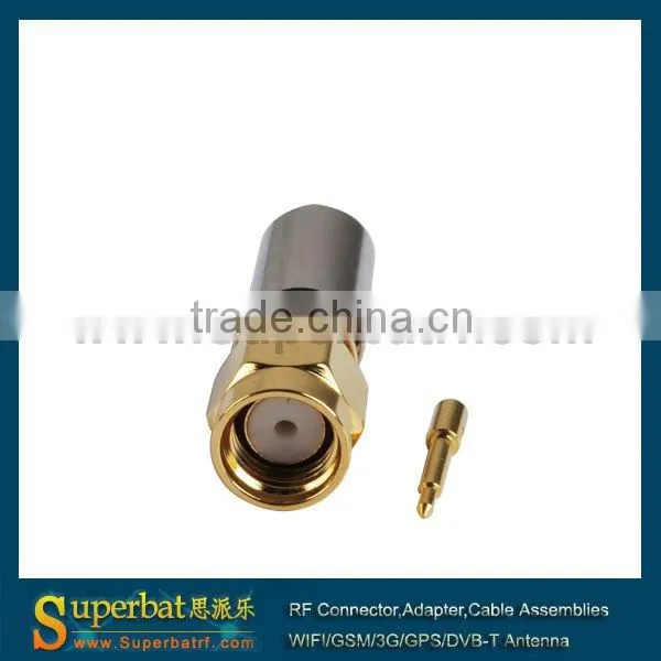 50 Ohm SMA Plug,Straight ,Crimp Attachment for LMR240 sma rp connector