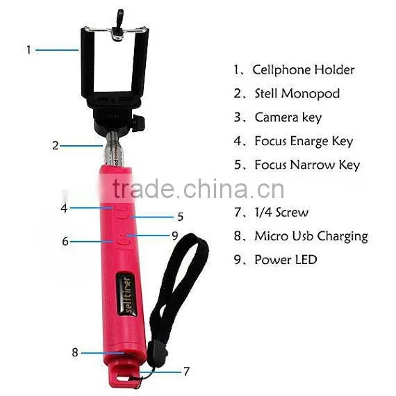 Universal Bluetooth Wireless Mobile Phone Selfie Stick