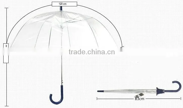 Factory Custom Wholesale Transparent Umbrella