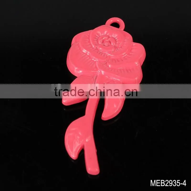 New fashion rose flower pendant alloy pendant mix colour jewelry pendant rose flower connector