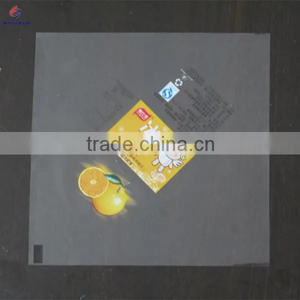 High transparent plastic bopp food wrapping film sheet with artwork printing for cake packaging of multiple tastes