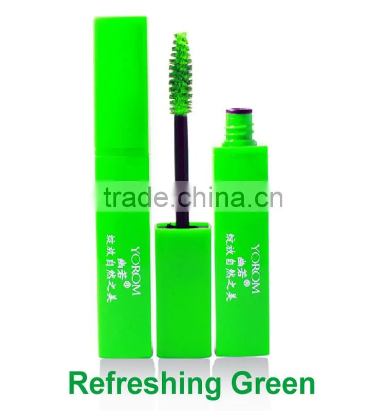 High quality Yorom waterproof color mascara in plastic tube hair color mascara Black Brown Purple Green Blue