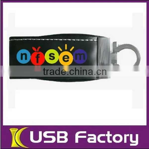 Hot sale good quality the leather usb flash drive