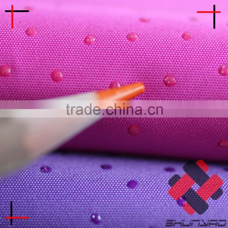 240T Polyester Pongee fabric with Silver Rubber Patch for kids wear