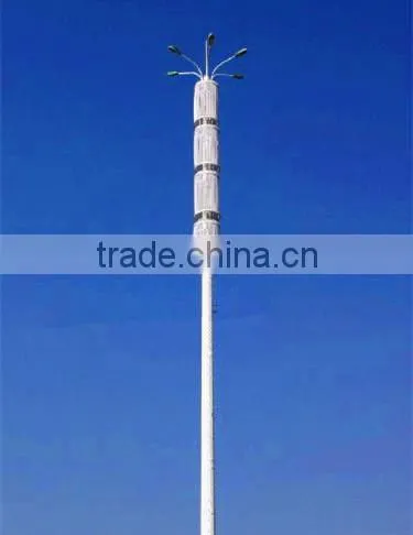 telecom steel round tubular pole mast