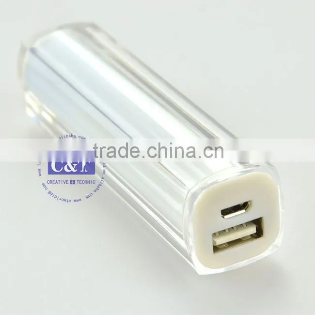 C&T hot selling FOR 2600mah portable slim power bank cellphone