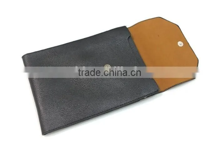 Slim Soft PU Leather Universal Pouch for Tablet with Shoulder Strap Easy to Carry