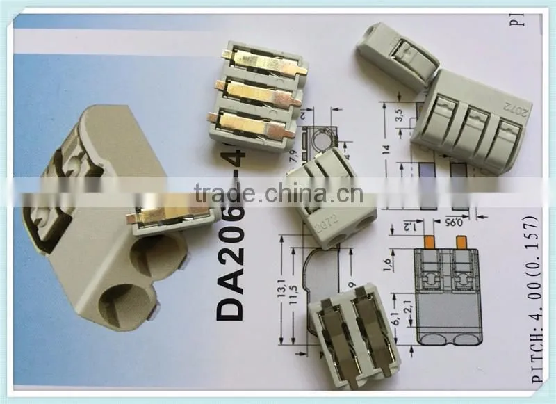 Factory price 4.00MM Germany terminal block with fast Surface Mount Pcb Terminal blocks with push-buttons