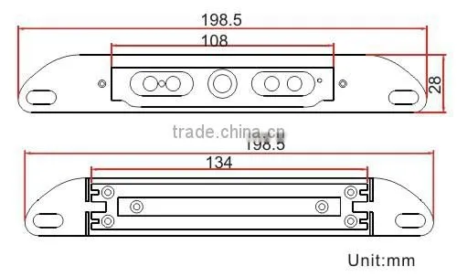 Universal waterproof car license plate backup cameras