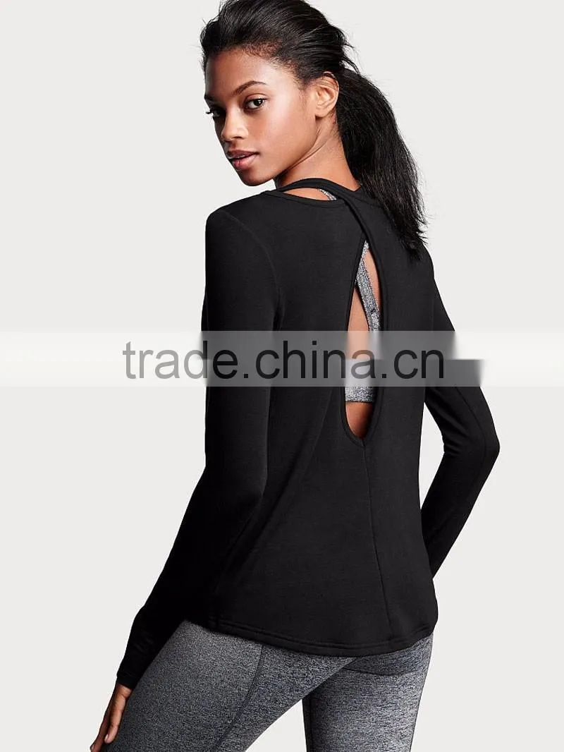 Black custom crewneck sweatshirt wholesale women crewneck sweatshirt