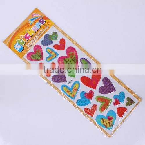 Cute cartoon puffy kids sticker sheets
