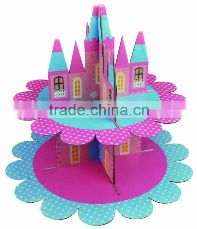 3 tires Christmas Designed corrugated paper cupcake stands Ningbo