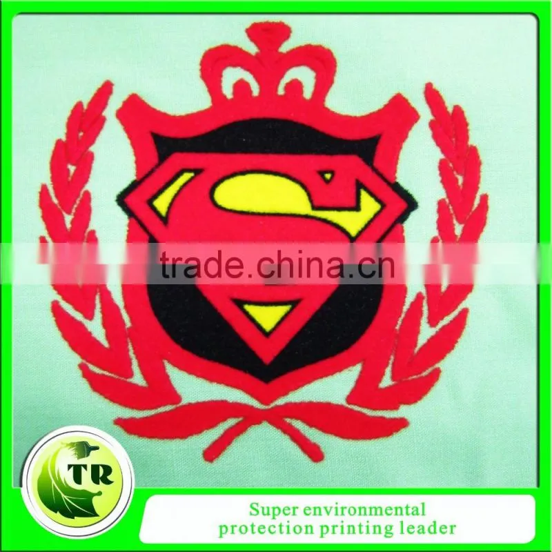 Durable washing flock silicon heat transfer logos for sportswear