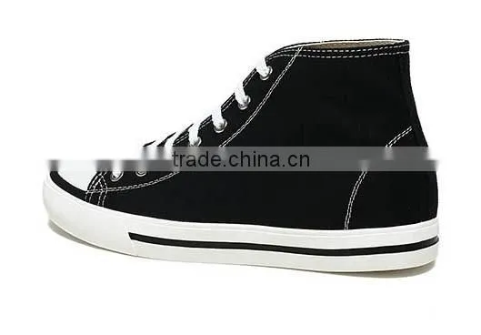 High quality man high cut canvas running sport elevator shoes