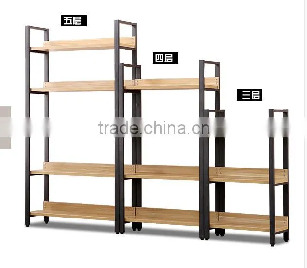 Wooden/metal clothing store display furniture design ,custom furniture display rack R161404
