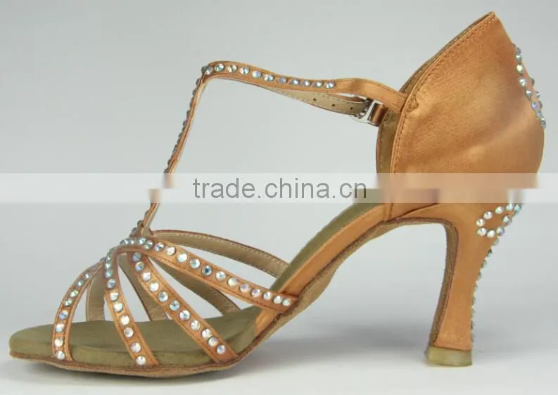 Suphini Spain Hot Sale Latin Ballroom Dance Shoes With Crystal