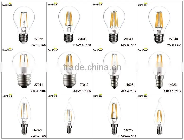 Sunflux 360 Degree 5w filament light bulb