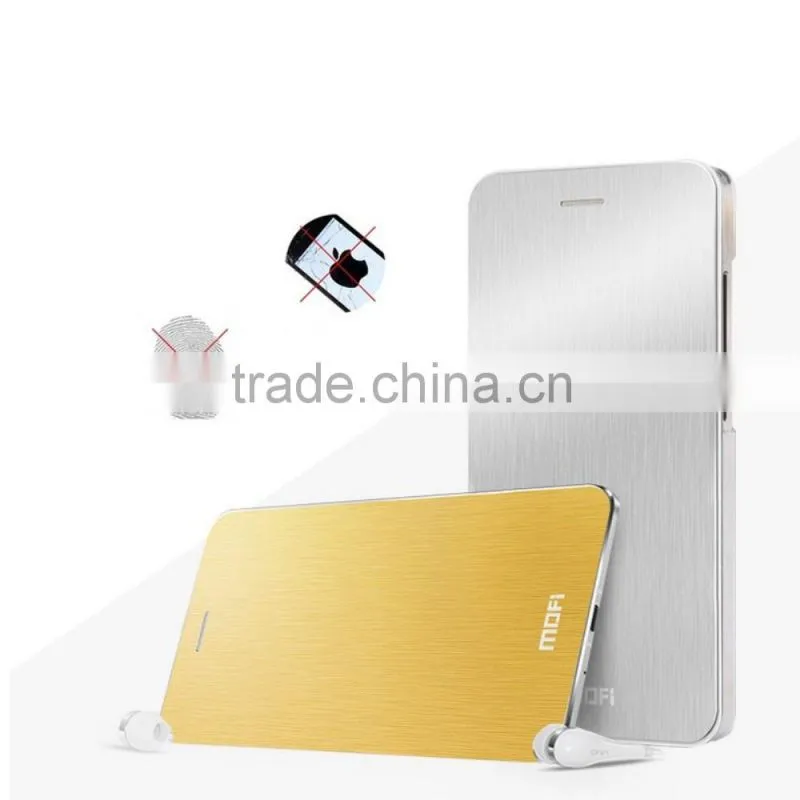 Brushed Aluminum Skin Folio Leather Case Cover for Xiaomi 4 MI4, for Xiaomi 4 case, New case for Xiaomi MI 4