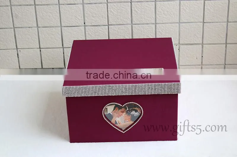 High quality wedding card box with photo frame / event card boxes